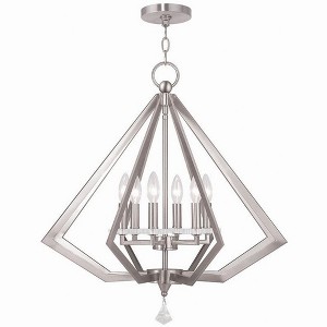 Livex Lighting Diamond 6 - Light Chandelier in  Brushed Nickel - 1 of 4