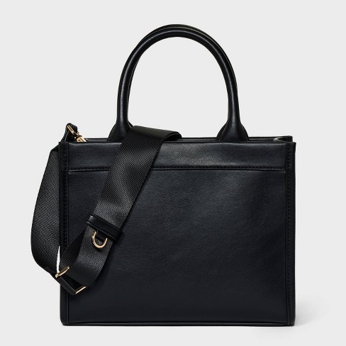 Small Boxy Tote Handbag - A New Day™ Black : Target