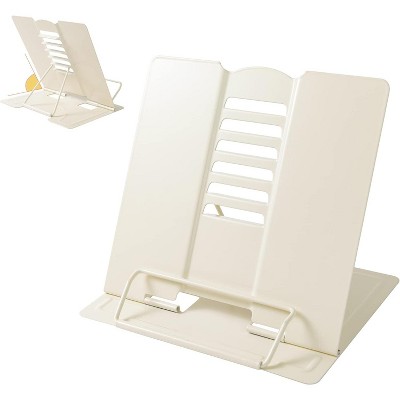 Metal Book Stand Adjustable Book Holder for Reading, Sturdy & Durable for Cookbooks, Textbooks, Magazines on Counter