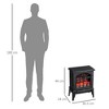 NicBex Freestanding Electric Fireplace with 3D Realistic Led Flame 1500W Heater Fireplace with Overheating Protection - 3 of 4