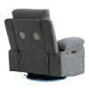NicBex Recliner Chair Glider Chair 270 Degree Swivel Chair With LED Light Adjustable Backrest Armchair with USB Port With Side Pocket - 4 of 4