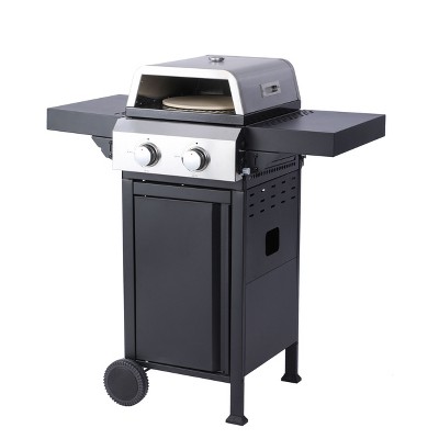 CAVINAS Propane Gas Grill Stainless Steel Propane Grill Foldable Side Table Smoker Grill for Outdoor Grilling