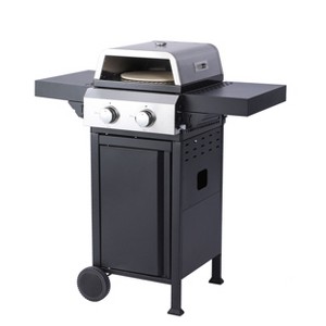 CAVINAS Propane Gas Grill Stainless Steel Propane Grill Foldable Side Table Smoker Grill for Outdoor Grilling - 1 of 4