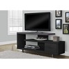 Monarch Specialties Tv Stand 60 Inch Console Media Entertainment Center Storage Cabinet Living Room Bedroom Laminate Black Grey Contemporary Modern - 4 of 4