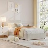 Bed Frame, Modern Beige Upholstered Platform Bed Frame with Headboard, 4 Storage Drawers, Wooden Slats Support, No Box Spring Needed - 2 of 4