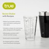 True Boston Shaker with Cocktail Recipes, 2 Part Glass Cocktail Shaker Set, Mixing Glass, Shaker Tin, Black - 2 of 4