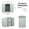 NicBex Outdoor Storage Shed with Lockable Doors and Air Vent for Backyard Garden,Patio,White - 3 of 4