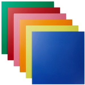 Okuna Outpost 6 Pack Colored Acrylic Square Blanks, Craft Supplies (3mm, 12x12 in, 6 Colors) - 1 of 4