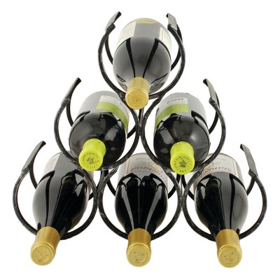 Twine Country Home Metal Wine Rack, Set of 1, 11.25" x 13" x 6.5"