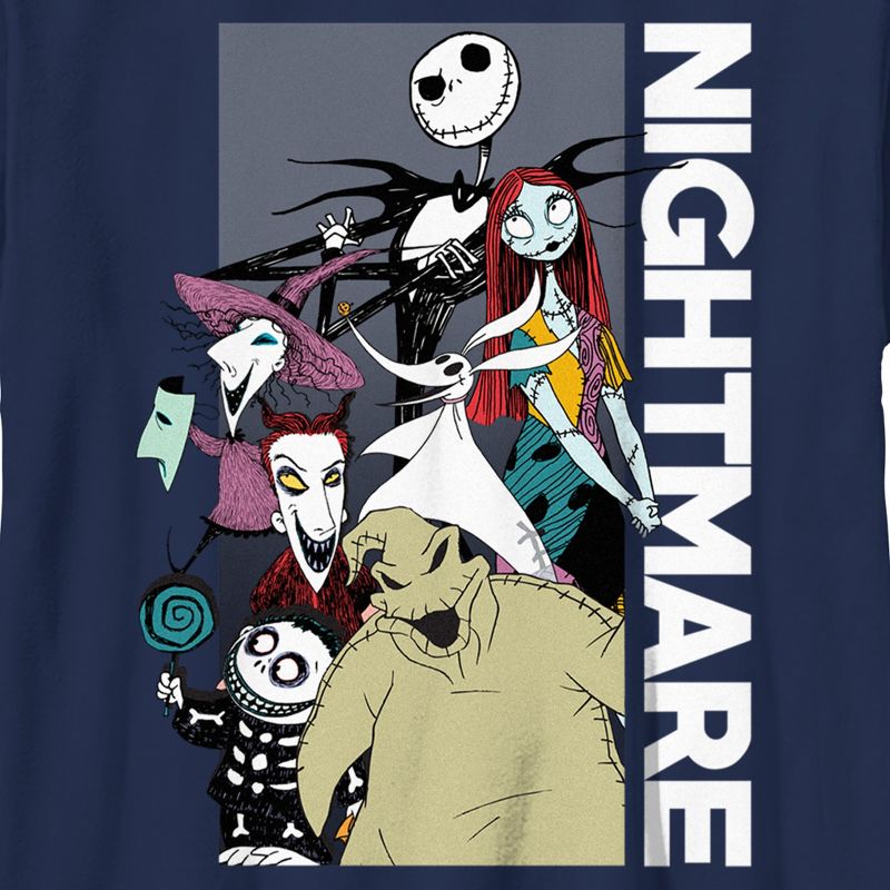Boy's The Nightmare Before Christmas Halloween Group Shot T-Shirt, 2 of 5