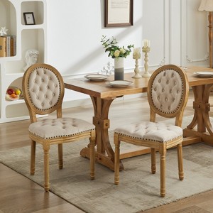 Vatros French Style Solid Wood Dining Chair - 1 of 4