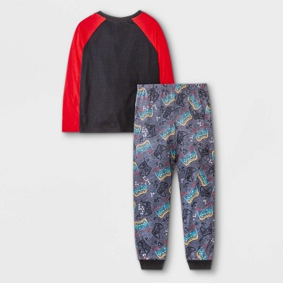 Jellifish Kids Boys 2 Piece Pajama Set Long Sleeve Top and Cuffed Pants 