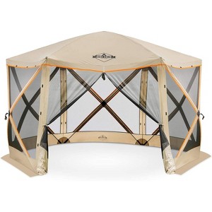 Hike Crew 6-Panel Pop-Up Screen House Gazebo 140"x140" – UV Resistant, Fits 9 People, Instant Setup. - 1 of 4