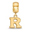 Black Bow Jewelry 14k Yellow Gold Plated Sterling Silver Rutgers Scarlet Knights NCAA Bead Charm - 2 of 4