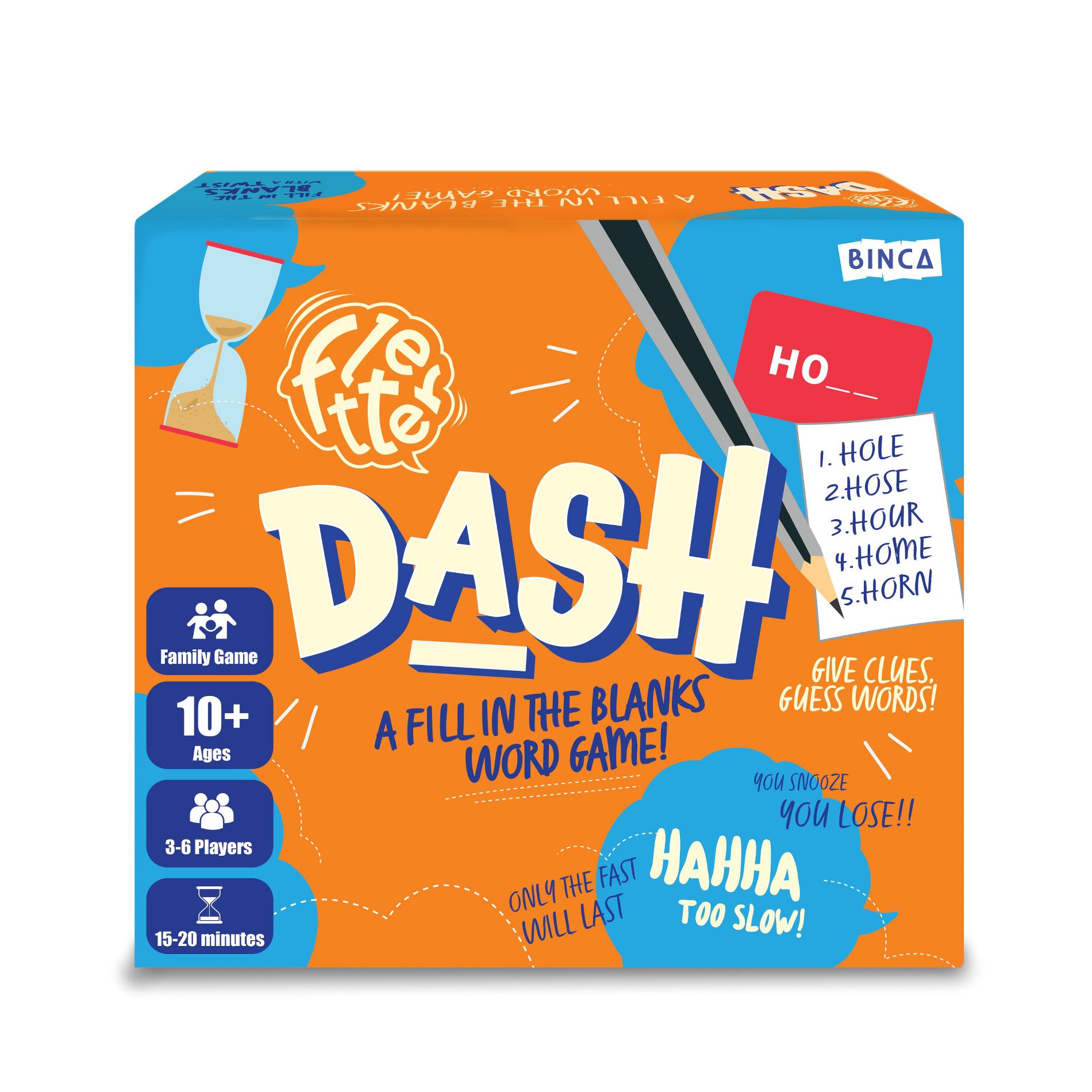 Binca Fletter Dash Fun Family Word Game