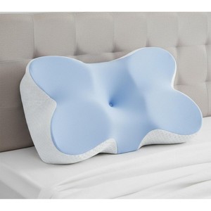 LISM Cervical Neck Pillow for Pain Relief Memory Foam Side Sleeper Pillow with Pillowcase - 1 of 4