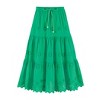 Collections Etc Tiered Eyelet Detail Scalloped Border Hem Elasticized Waist Skirt - 2 of 4