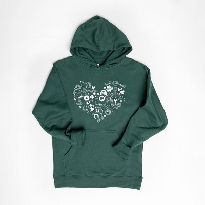 Simply Sage Market Women's Graphic Hoodie St. Patrick's Heart