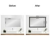 Amanti Art Mirror Makeover Bathroom Mirror Frame Border Kit - Fully Assembled Peel and Stick Frame - Mirror NOT Included - Rustic Plank Narrow Trim - 4 of 4