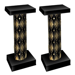 Beistle Masquerade 3-D Short Column Props, 33.75" x 14.25", (2/Box) Multicolored - 1 of 4