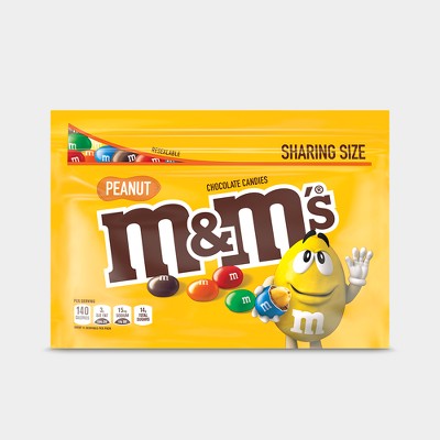 M&M's Peanut Milk Chocolate Harvest Mix Fall Candy, Family Size, 18 Oz  Resealable Bulk Bag, Chocolate Candy