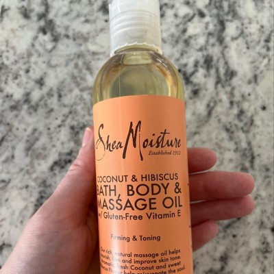 Sheamoisture Coconut And Hibiscus Bath Body And Massage Oil - 8 Fl Oz :  Target