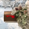 Haute Décor 36" Battery Operated Pre-Lit LED Snowfall Creek Christmas Artificial Mailbox Swag White Lights - 3 of 3