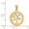 Black Bow Jewelry 14k Yellow Gold One Family Many Hearts Tree of Life Pendant, 16mm - 4 of 4