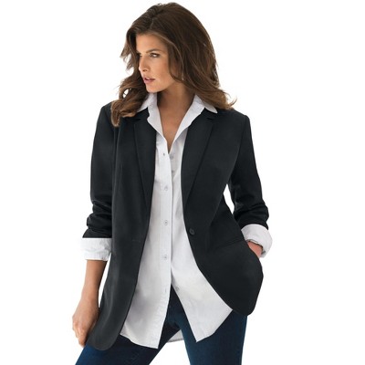 Roaman's Women's Plus Size Boyfriend Blazer