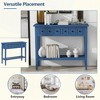 KIGFTSOD Entryway Table with 2 Drawers, Rustic Console Table with Open Shelf and Rubber Wood Legs for Entryways, Living Rooms, and Hallways - 4 of 4