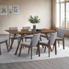 GDFStudio Lucia Modern Wood and Fabric Upholstered Dining Chair(Set of 2) - 2 of 4