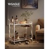 LEDREM Bar Cart, Home Bar Serving Cart, Wine Cart, Wine Holders, for Kitchen, Dining Room, Gold, Black, Silver, Rose Gold - 4 of 4