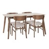 GDFStudio Balfern 5 Pieces Mid Century Modern Upholstered Wood Dining Set - 2 of 4