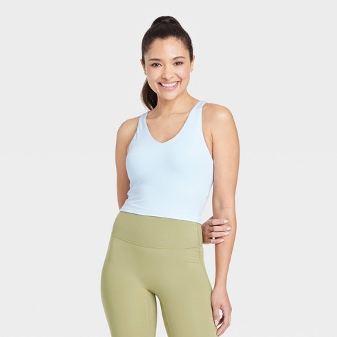 Women's Light Support V-Neck Crop Sports Bra - All In Motion™ - image 1 of 4