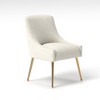 SEYNAR Velvet Upholstered Dining Chair Set of 6, Modern Glam Armless Side Chair - 3 of 4