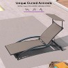 PURPLE LEAF Outdoor Chaise Lounge Chair Set of 2 Patio Pool Lounger Chairs with Wooden Armrest Sunbathing Tanning Recliner for Outside Backyard - 3 of 4
