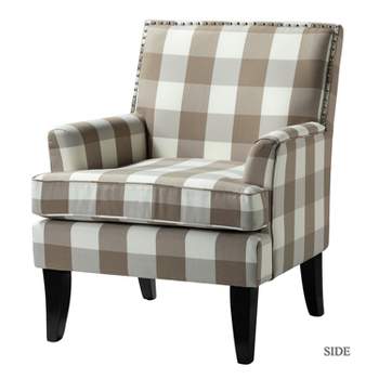 Sara Upholstered Accent Chair with Nail Head Trim and High resilience cushion | Karat Home