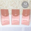 Big Dot of Happiness Rose Gold Grad - Graduation Gift Favor Bags - Party Goodie Boxes - Set of 12 - 2 of 4