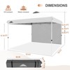 EAGLE PEAK 12x12ft Pop Up Canopy with One Sidewall, Easy Setup Event Instant Tent - 3 of 4