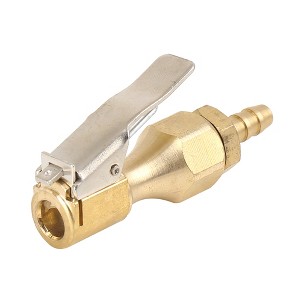 Unique Bargains Car Tire Chuck Clip Air Inflator Compressor Pump Adapter Accessories Gold Tone - 1 of 4