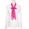 INSPIRE CHIC Women Pleated Pure Chiffon Long Solid Color Semi Sheer Stretchy Neck Scarves 1Pc - 2 of 4