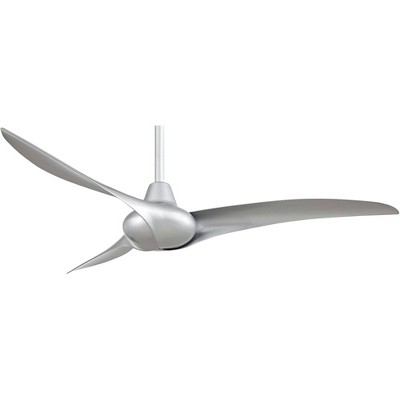 52" Minka Aire Modern 3 Blade Indoor Ceiling Fan with Remote Control Silver for Living Room Kitchen Bedroom Family Dining House