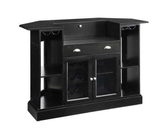 Private Reserves Bar Unit Black with Tempered Glass