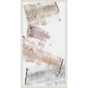 Amanti Art 14"x27" Imagining by PI Studio: Traditional Style, White Frame, Abstract Lithograph, Vertical Canvas - 1 of 4