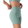 Future Planet Women's Nova Premium Performance Sport Athletic High Waisted Leggings Yoga Biker Shorts Tights Sage Green - 4 of 4