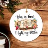 This is How I Fight My Battles Ornament, Religious Bible Quote Theme Christian Gift| OrnamentallyYou - 4 of 4
