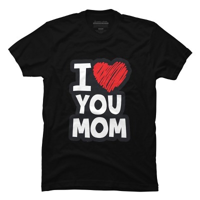 Men's Design By Humans I Love You Mom Heart By solon2020 T-Shirt