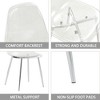 5/7 Piece Dining Table Set for 4/6, Glass Dining Set Kitchen Table Set with 4/6 Transparent Plastic Dining Chairs - ModernLuxe - 4 of 4