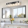 37" Modern 6-Light Bathroom Vanity Light Fixture with Clear Glass Shades, Perfect for Bathroom, Vanity, and Dressing Area Lighting (No Bulbs) - 2 of 4