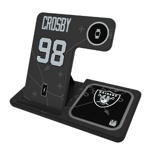 NFL Las Vegas Raiders Players Game Tactic 15-Watt 3 in 1 Charging Station - 1 of 4